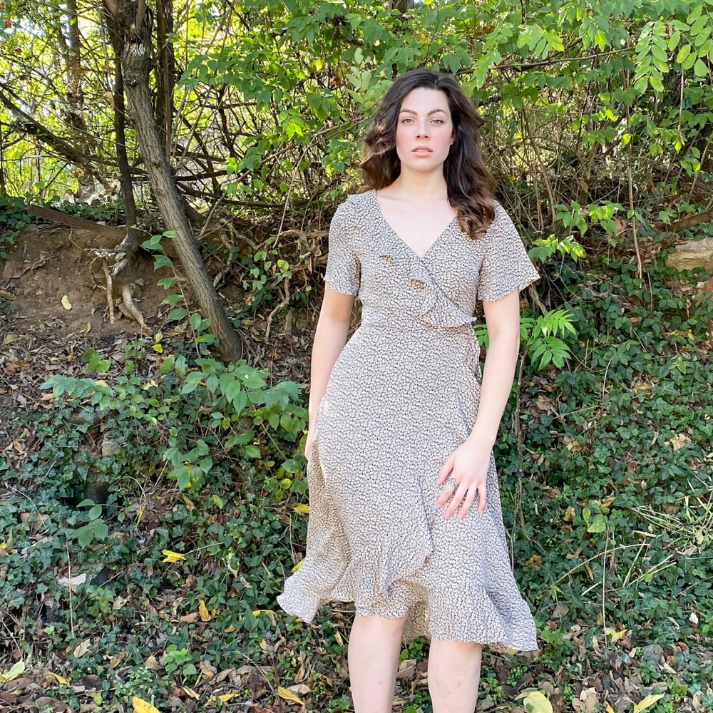 Beautiful floral wrap dress.